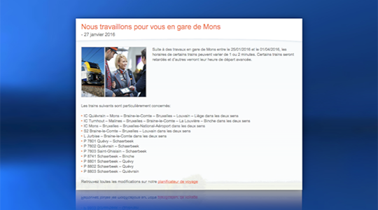 Mons - Attention aux horaires!