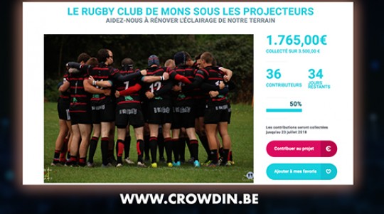 RUGBY - Crowdfunding au RC Mons pour financer l'éclairage du terrain des jeunes !