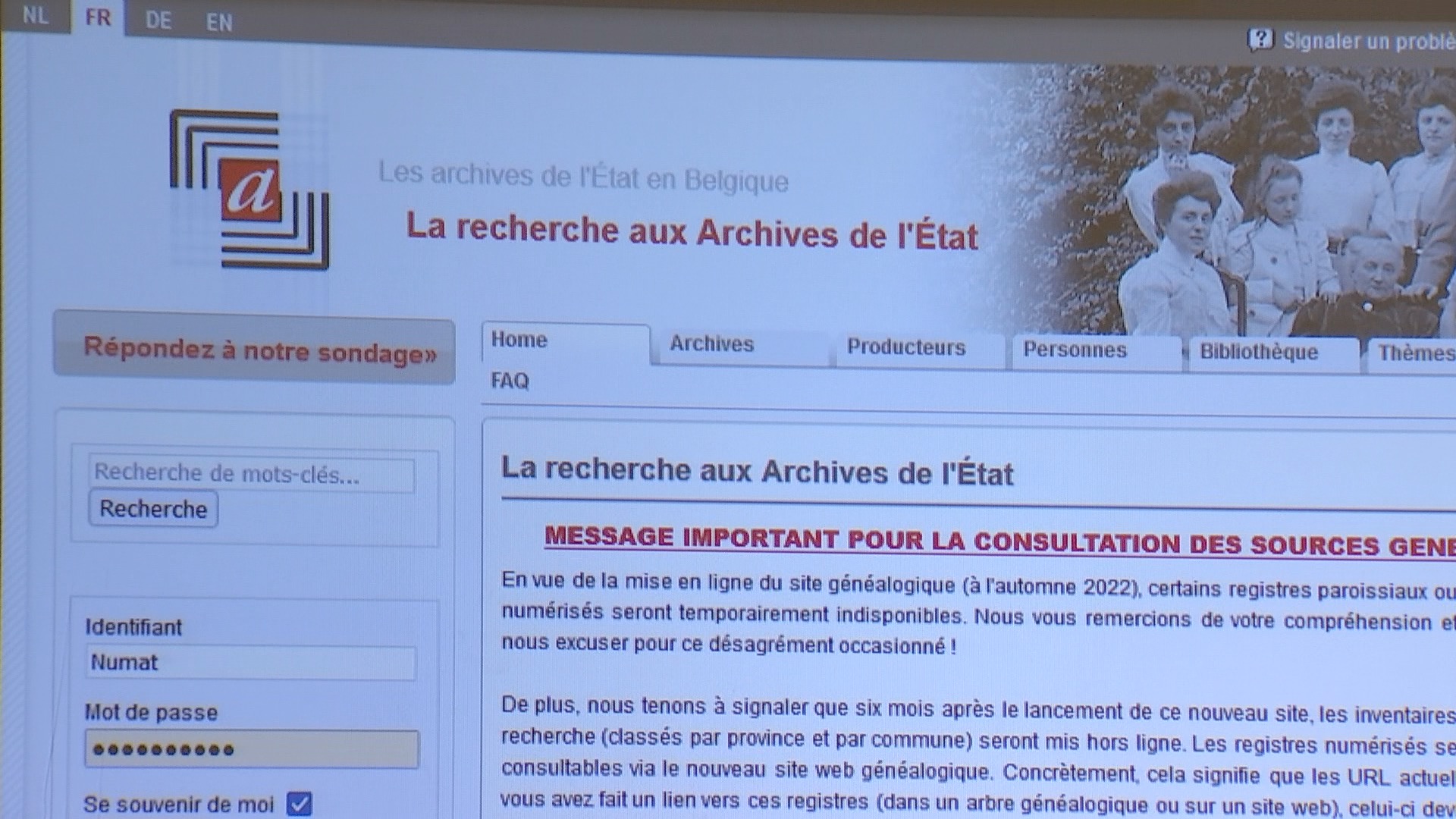 Beaucoup d'infos accessibles gratuitement sur le site des archives de l'état