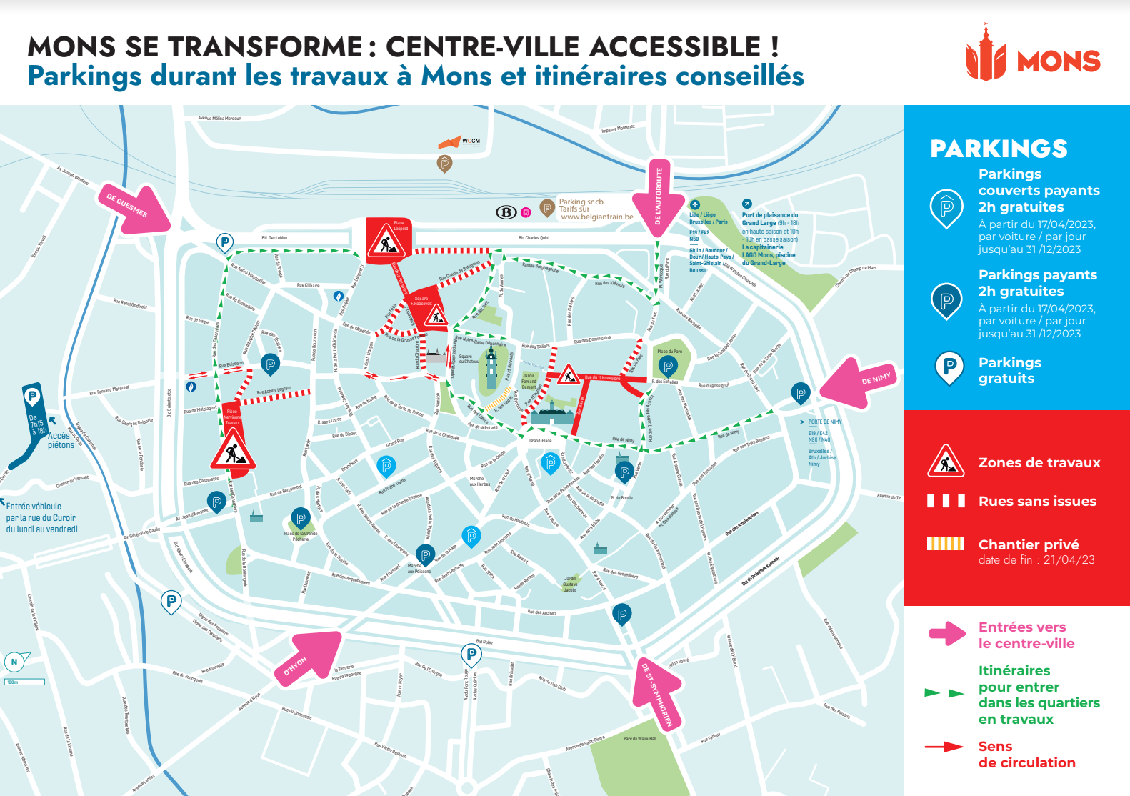 Nouveau plan de circulation à Mons