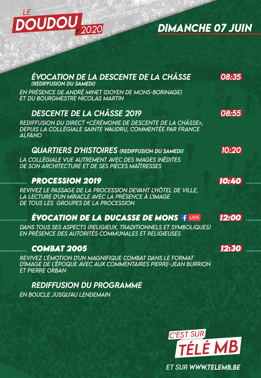 Programme du Dimanche 7 juin