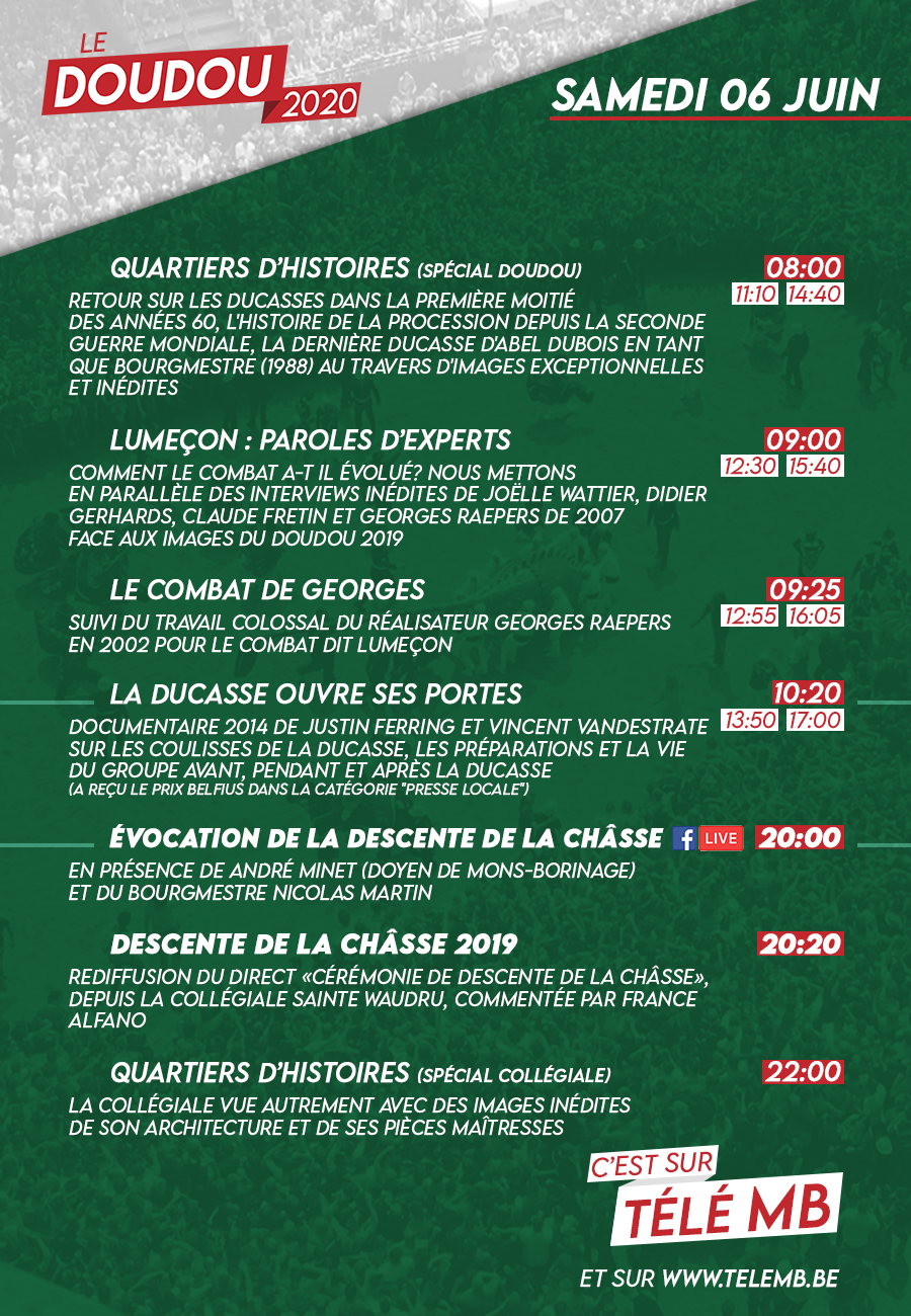 Programme du Samedi 6 juin