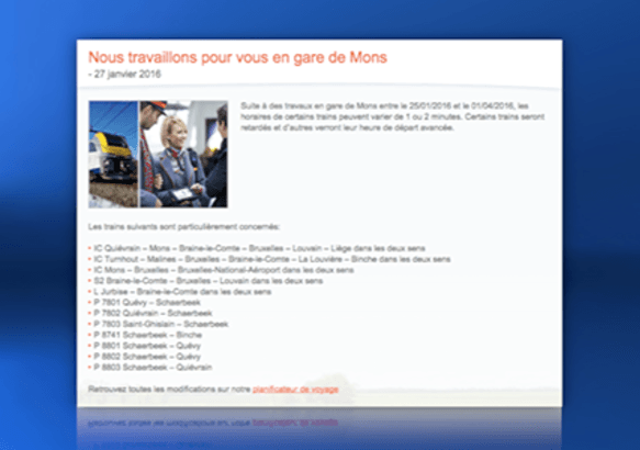 Mons - Attention aux horaires!