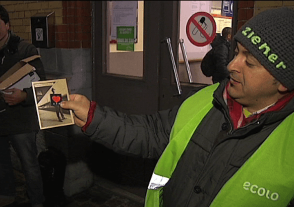 Jurbise - Les Ecolos fêtent la Saint-Valentrain chez la ministre de la mobilité!