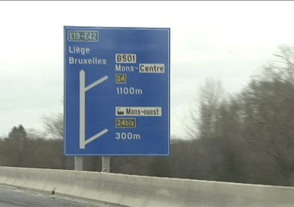 Grand-Prés - Il faut prendre la sortie Mons Ouest!