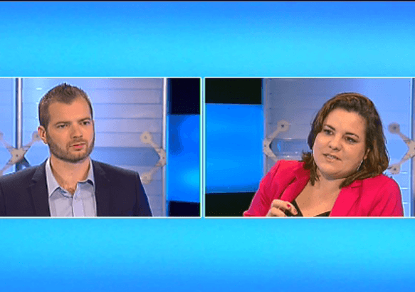 Mons - Savine Moucheron, échevine CDH sur le plateau du JT !