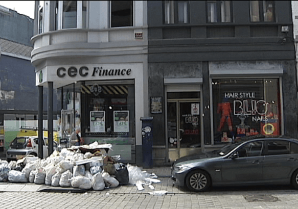 Mons-Borinage - Les poubelles s'amoncellent