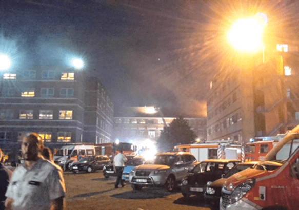 Boussu : Incendie à l'hôpital de Warquignies (CHR Mons-Hainaut)