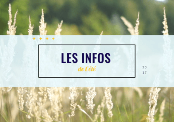 Nos infos de l'été du lundi 17 juillet 2017