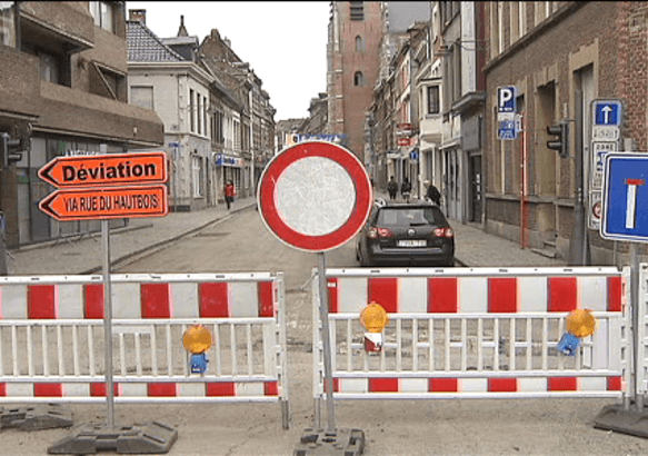 Mons - Des travaux dans la rue d'Havré