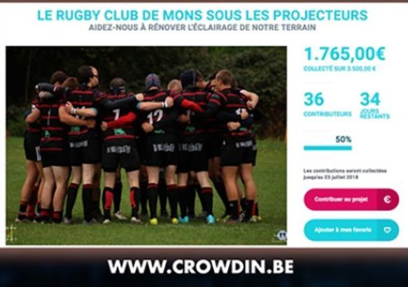 RUGBY - Crowdfunding au RC Mons pour financer l'éclairage du terrain des jeunes !