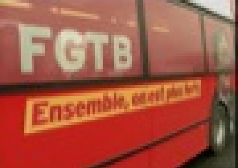 28/11/2007-St-Ghislain:Syndicat mobile aire autoroute St Ghislain